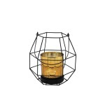 PORTA VELA VIDRIO C/SOPORTE METAL 14X14X17CM AMBAR PORTA VELA VIDRIO C/SOPORTE METAL 14X14X17CM AMBAR