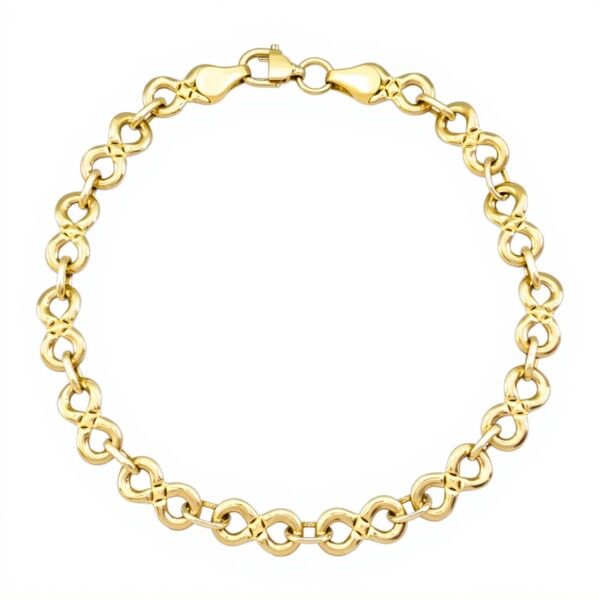 Pulsera Infinito-Oro bajo-Sin Piedra-PU8067 sinpiedra