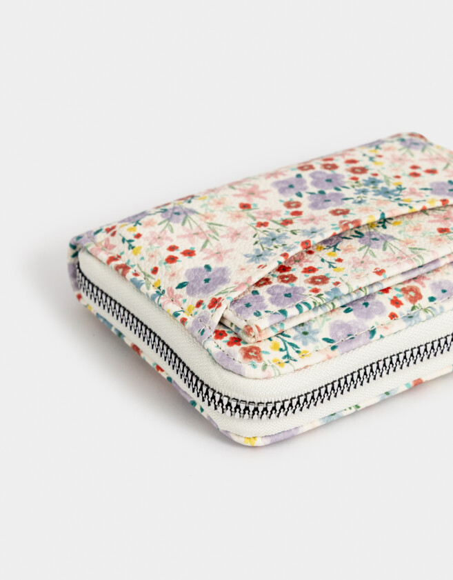Billetera Estampados Billetera Con Bolsillo - Estampado Flores