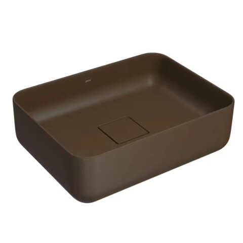 Bacha de apoyo rectangular 40x30 cm Marrón mate Deca Bacha De Apoyo Rectangular 40x30 Cm Marrón Mate Deca