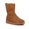 Moleca Bota Gamuza Camel-blanco