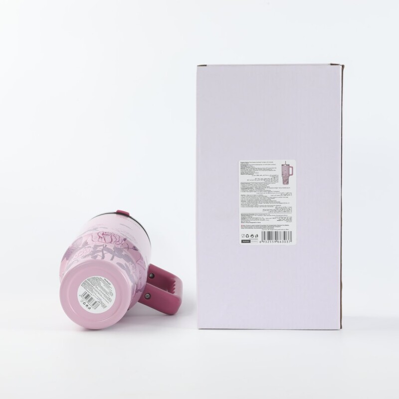 VASO TÉRMICO SERIE FLORAL CON ASA (1200 ML/ROSA) VASO TÉRMICO SERIE FLORAL CON ASA (1200 ML/ROSA)