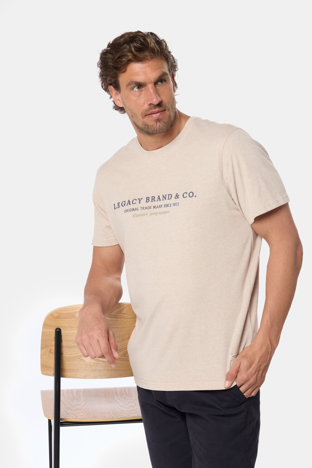 REMERA ESTAMPADA Beige