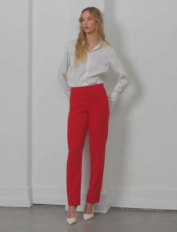 Pantalon Sastrero Slim ROJO