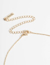 Cadena Corta con Dije Strass Collar Corto Moño Con Cubic - Dorado