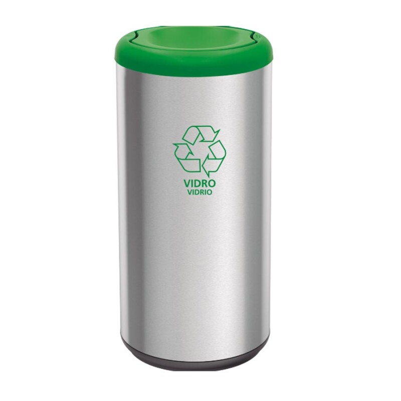 Cubo 40LTS Acero Inoxidable Tapa vaivén Verde - 94539/205 Cubo 40LTS Acero Inoxidable Tapa vaivén Verde - 94539/205