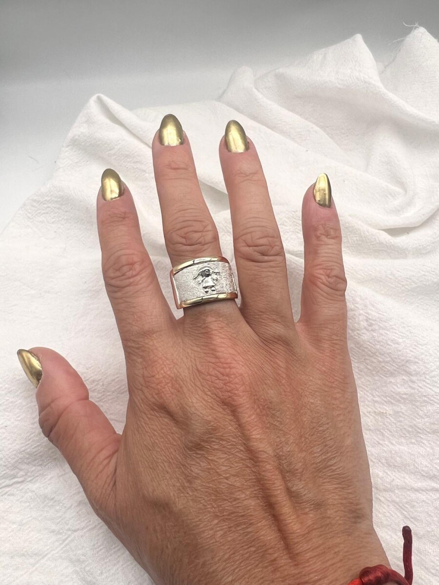 Anillo plata y oro Niña 