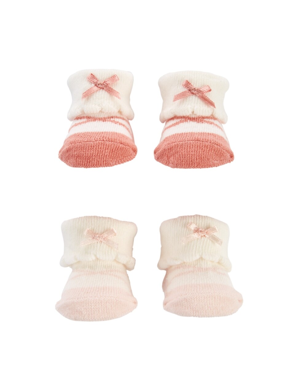 Pack x2 medias tipo escarpines CARTERS - rosa 