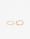 Sets Anillos Metal Set De Anillos Metal Con Strass - Dorado