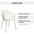 Silla Comedor Cocina Aurora Marcela Nórdica Apoyabrazos 83Cm Beige 1