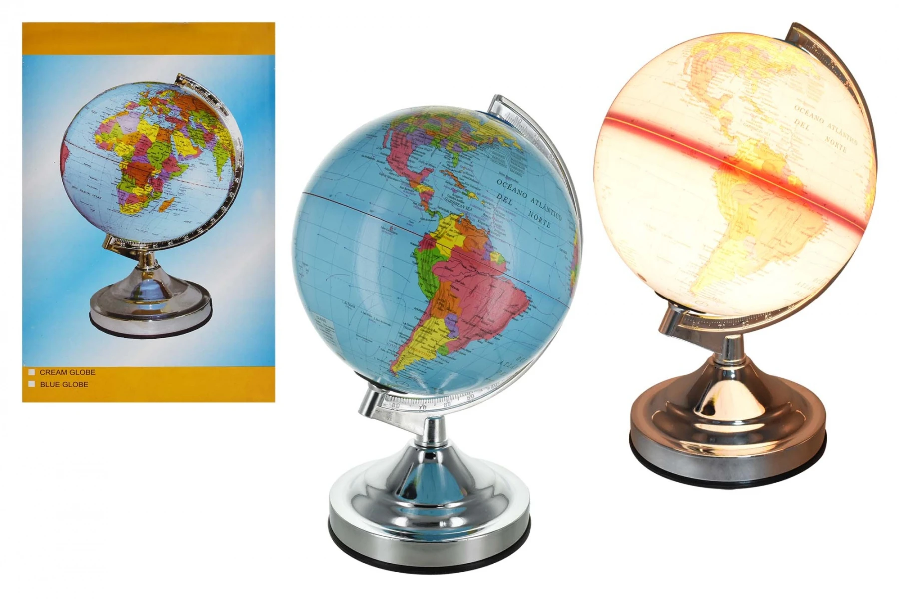 Lámpara globo terraqueo 