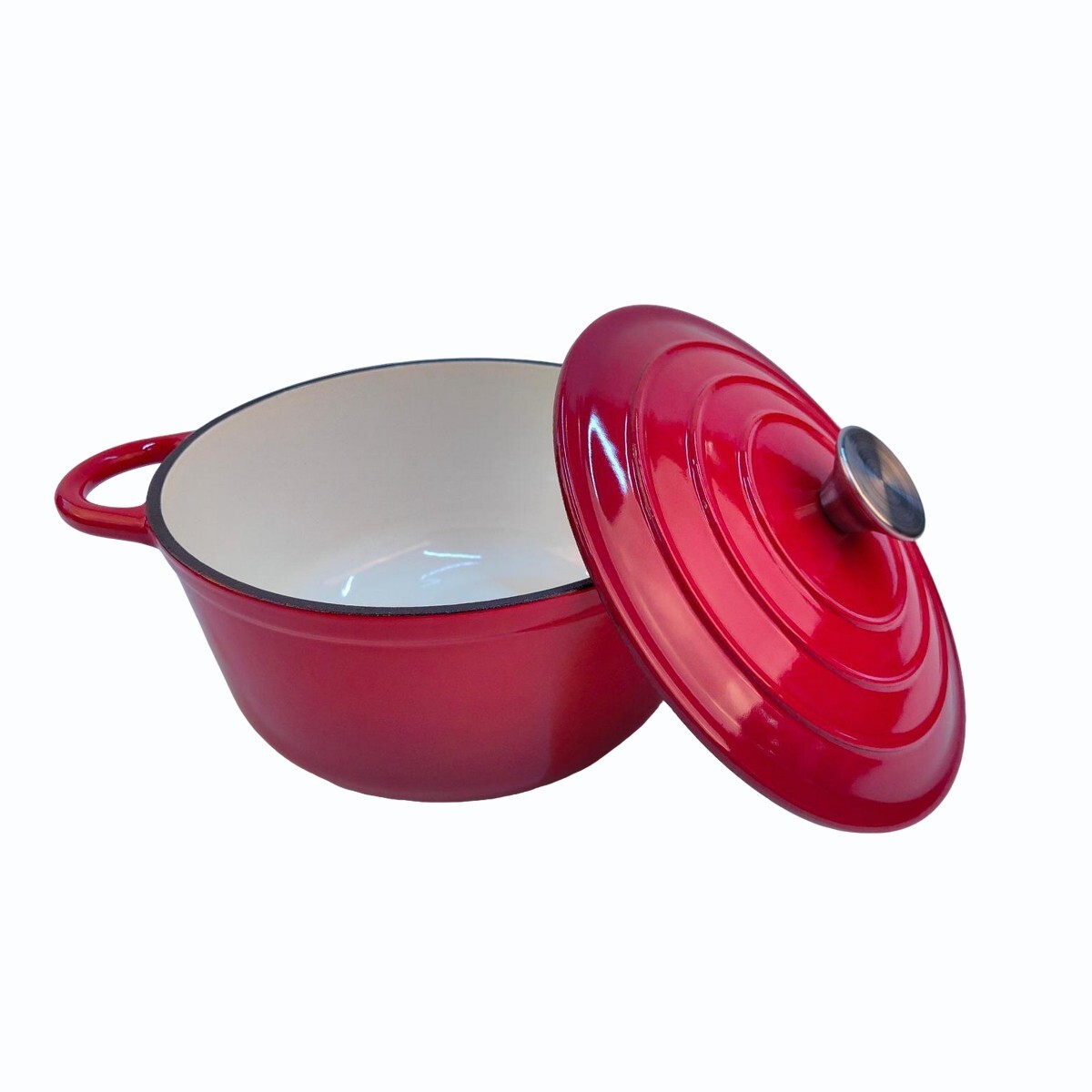 OLLA DE HIERRO FUNDIDO FIRE KING 22CM ROJA 