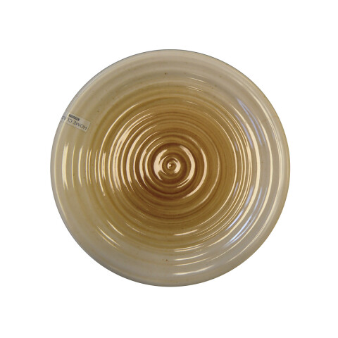 Plato Plástico Rayas 21.5 cm BEIGE/BLANCO