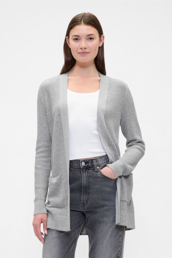 Saco Sin Botones Bella Mujer Light Heather Grey