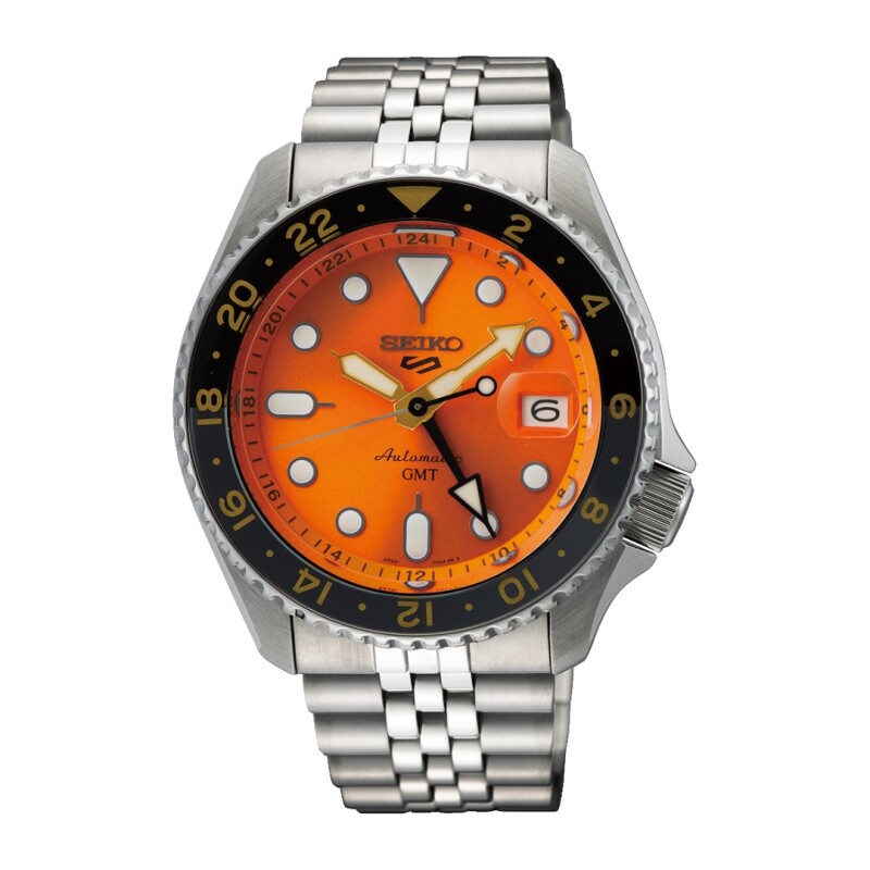 Reloj automático Seiko 5 Sports GMT SSK005K1 para hombre con correa de acero Reloj Automático Seiko 5 Sports Gmt Ssk005k1 Para Hombre Con Correa De Acero