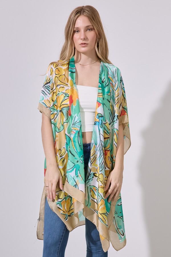 Kimono Printed MULTI/BEIGE