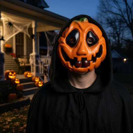 Máscara calabaza terrorifica Naranja