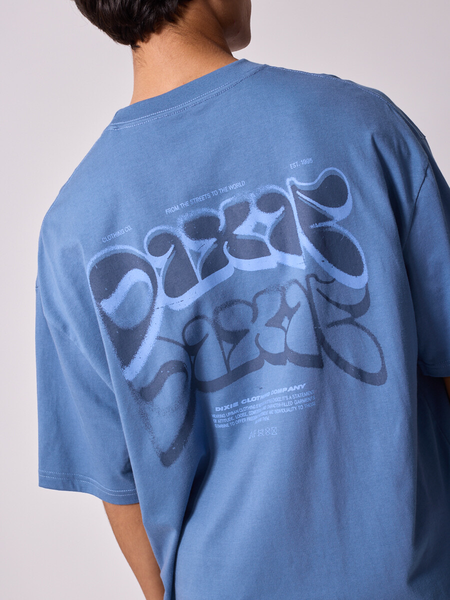 T-SHIRT LUFO DIXIE Azul Piedra