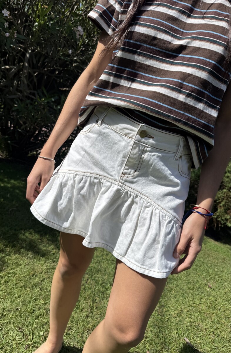 FALDA ULA DENIM - Crudo 