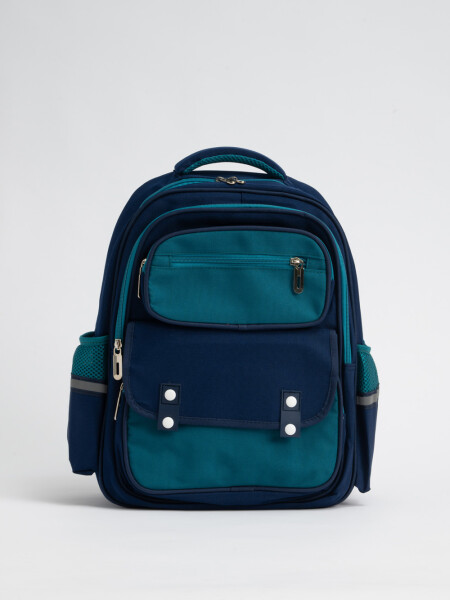 Mochila Bolsillos Azul Marino