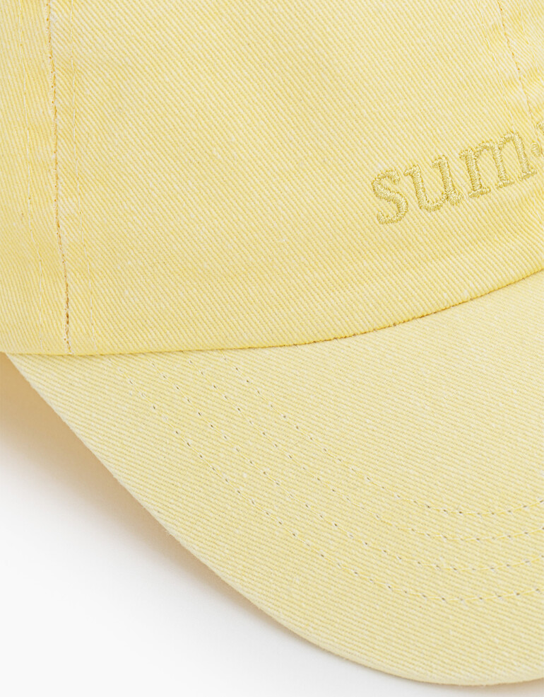 Caps Playa Gorra Canvas Bordada - Amarillo Claro