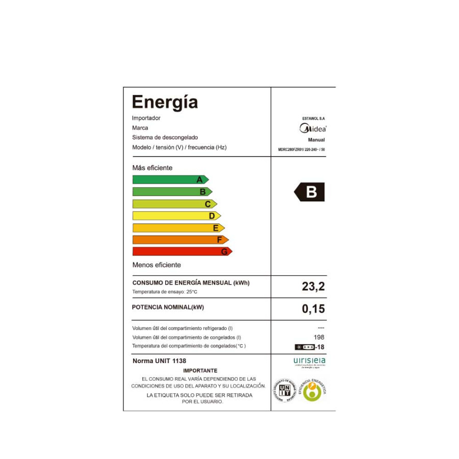 Freezer 198L Midea Freezer 198L Midea