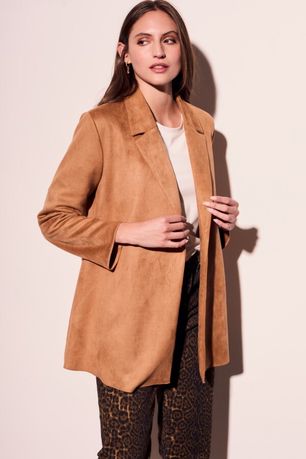 Blazer Gamuza Cuero Vegano Whisky