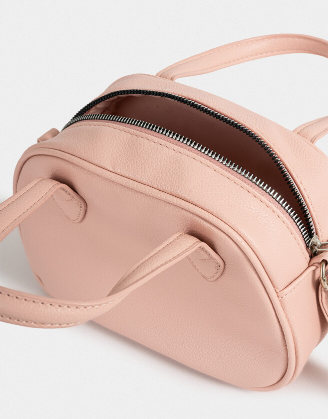 Bowling Cartera Bowling Rosa Con Charm - Rosa Viejo