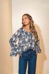 BLUSA ADELAIDE BLUE NATURAL SNAKE BLUSA ADELAIDE BLUE NATURAL SNAKE