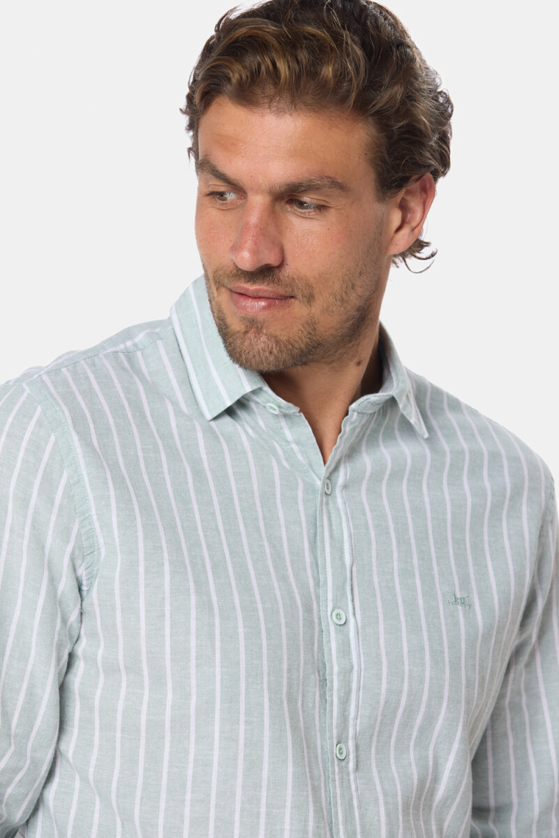 CAMISA DE LINO - Verde 