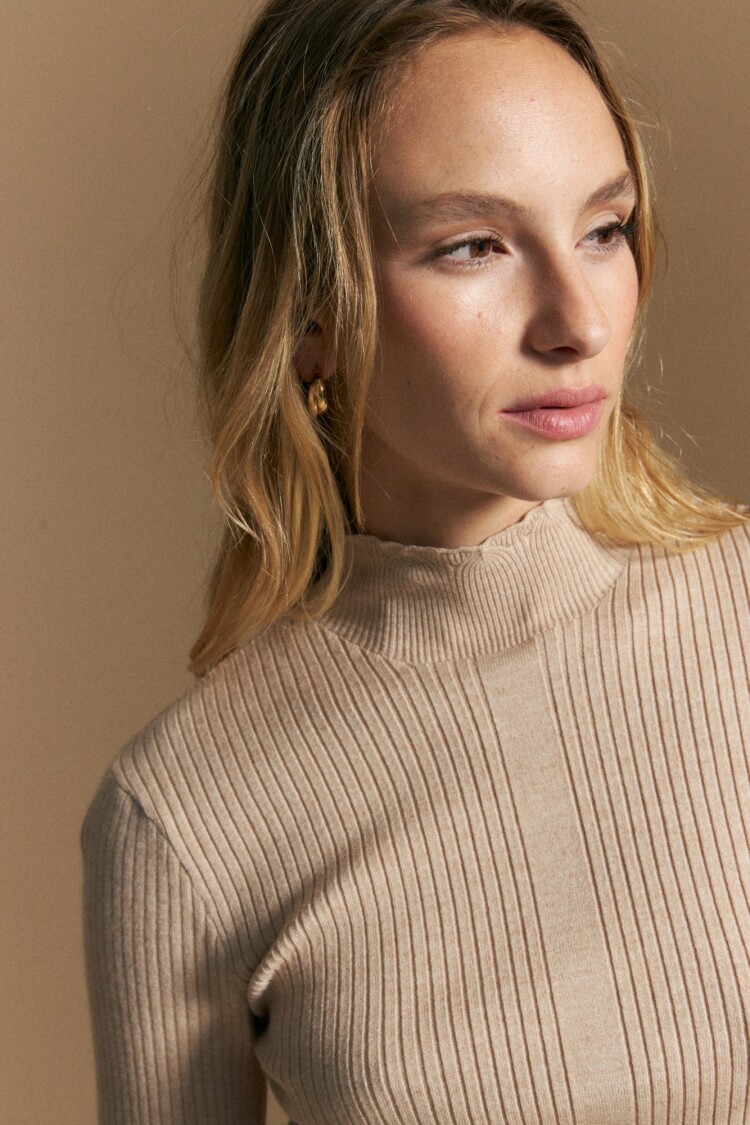 POLERA MARCH Beige Melange