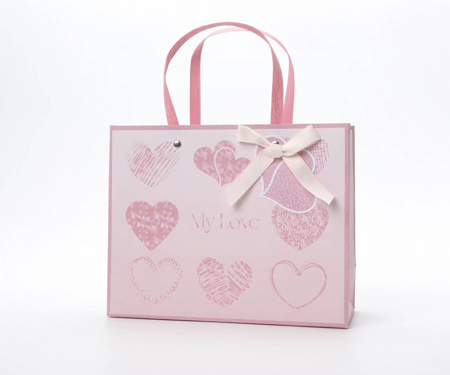 BOLSA DE REGALO RECTANGULAR (CORAZÓN ROJO / TALLE S) 