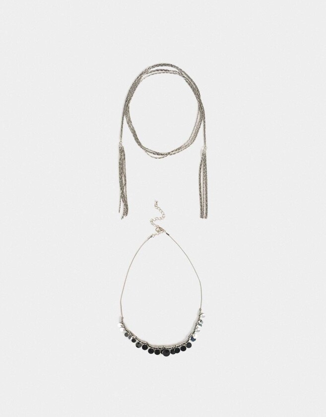 Collares Largos Espejos Collar Largo De Espejos - Plateado