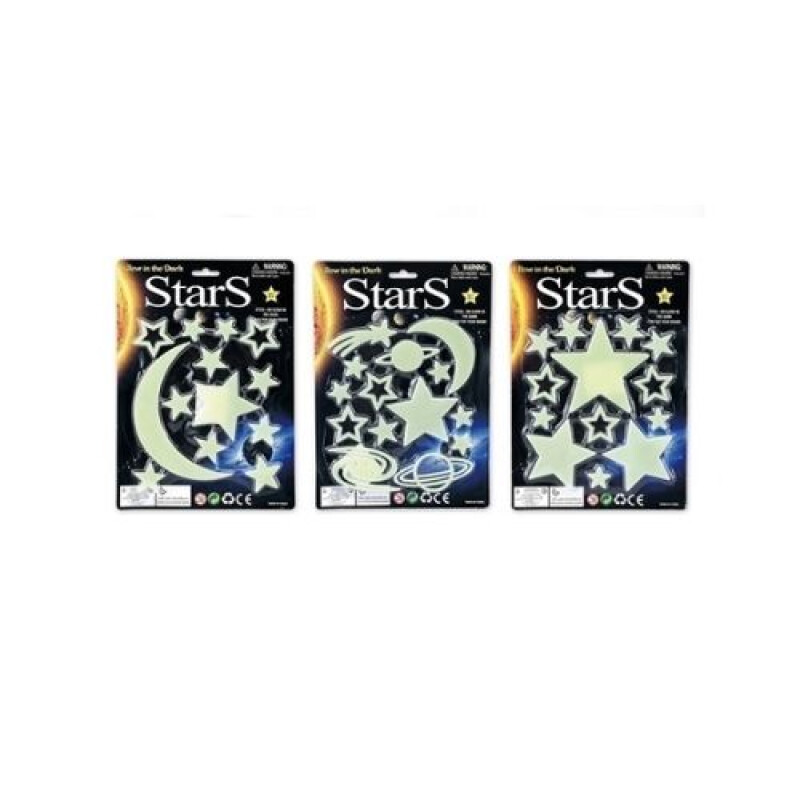 Figuras Adhesivas Estrella y Luna Brillan en la Oscuridad Figuras Adhesivas Estrella Y Luna Brillan En La Oscuridad