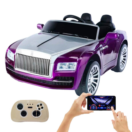 Auto A Batería Expert Luxury RollRoys Control Niños Violeta