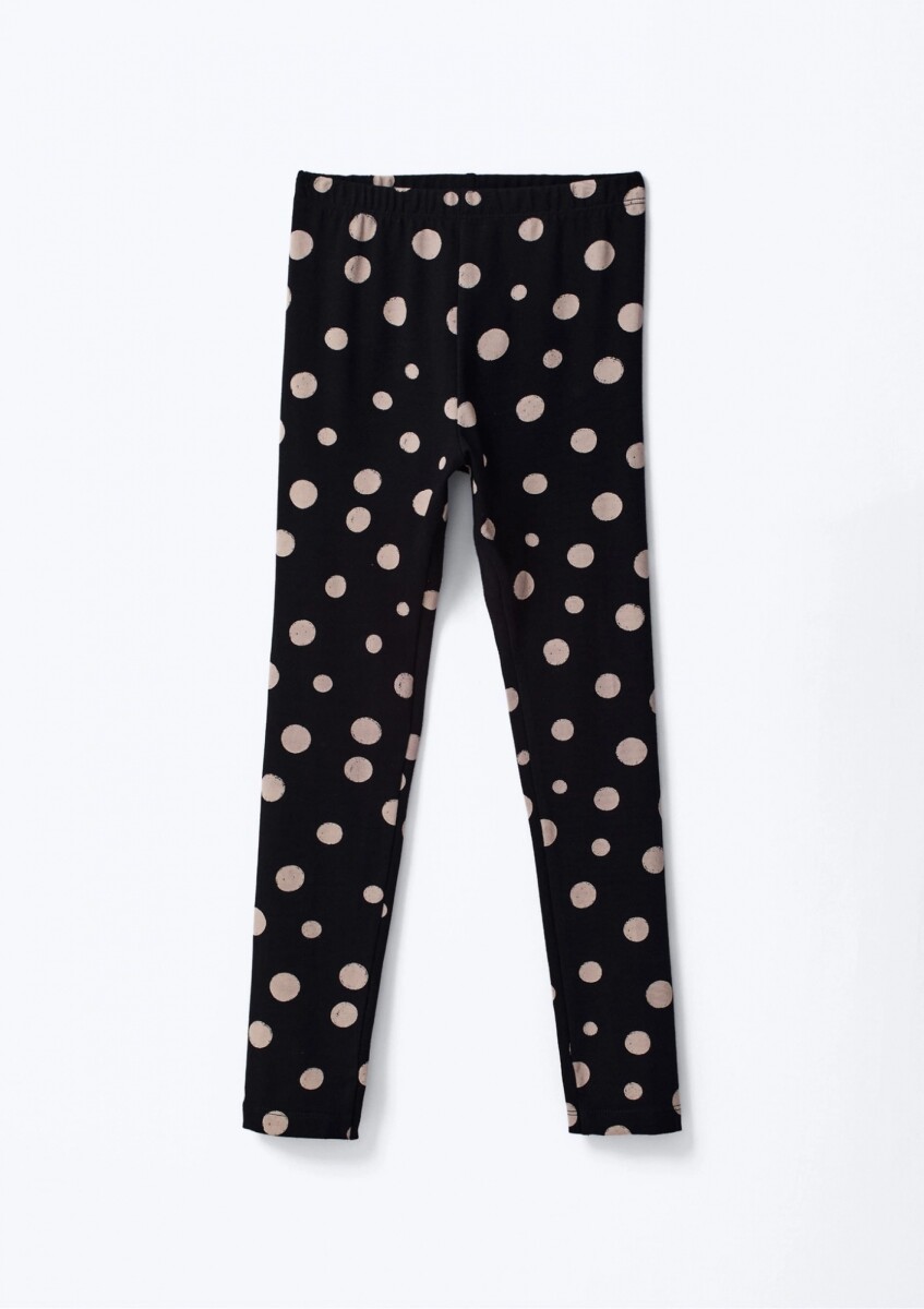 CALZA INFANTIL CON ESTMPADO - NEGRO 