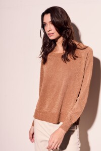Sweater Lurex Camel