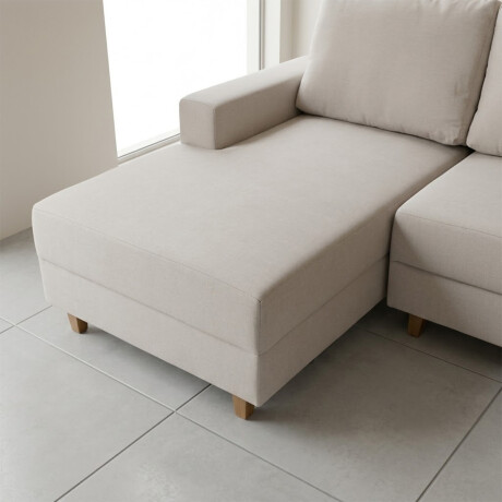 Rinconera Lucci - Tela Microfibra - Chaise izquierdo Berlin 02 (Beige)