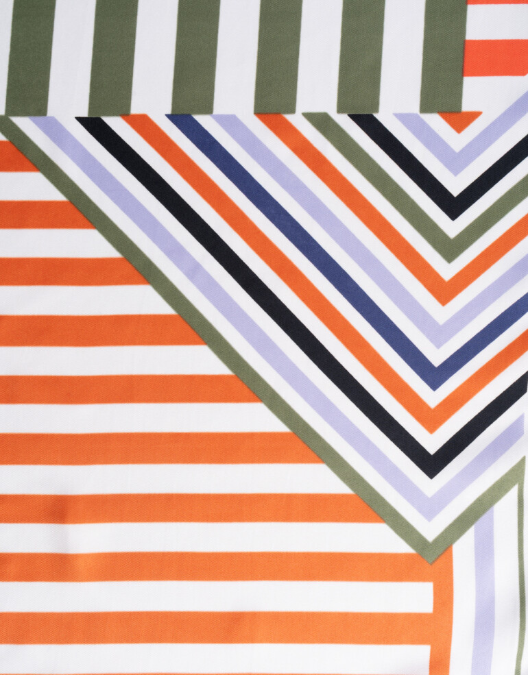 Pañuelos Raso Geométrico Pañuelo Estampado - Combinacion Multicolor