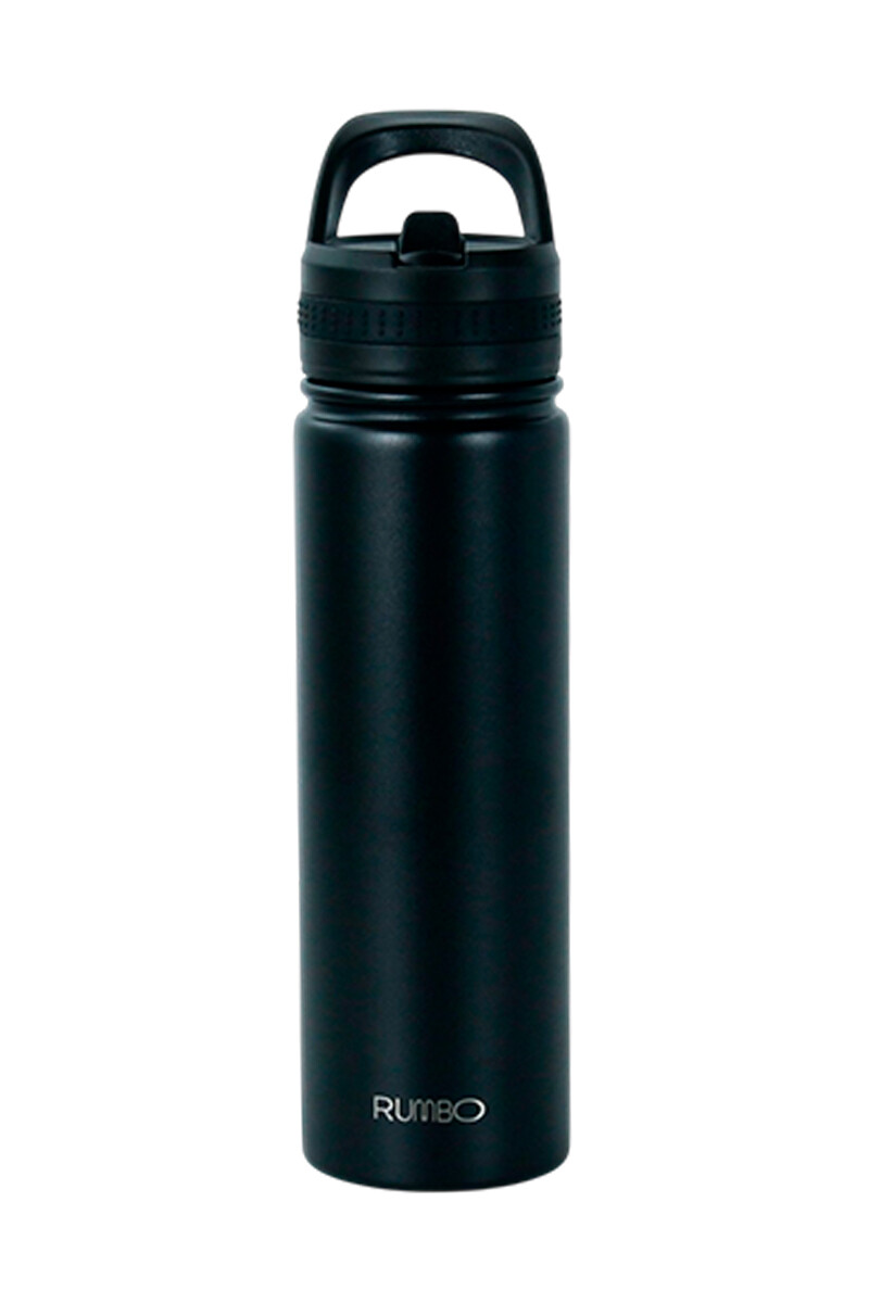 BOTELLA TÉRMICA RUMBO 650ML NEGRO 