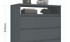 Cómoda 3 cajones SOUTH Plus Gris