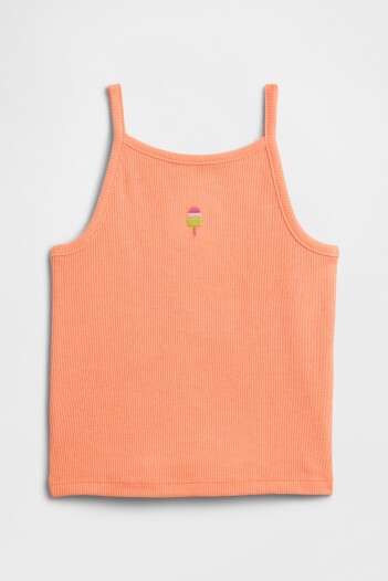 Musculosa Rib Toddler Niña Orange Kiss Neon