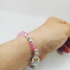 Pulsera plata 925, con cristales swarovski color Rosa