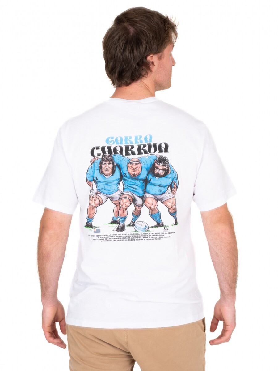 Camiseta Rugby - Garra Charrúa Blanca 