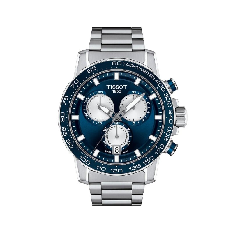 Reloj Tissot Supersport Chrono T1256171104100 para hombre de acero Azul