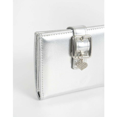 Billetera Snap Negro Plateado