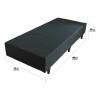 Sommier Somier Colchón 1 Plaza Espuma 20cm 150kg Reversible Color Negro Sommier Somier Colchón 1 Plaza Espuma 20cm 150kg Reversible Color Negro