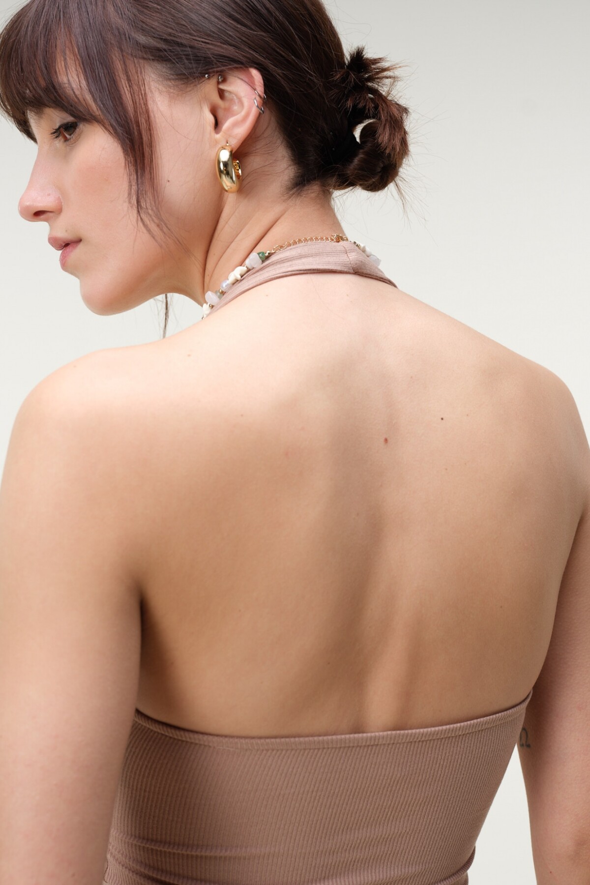 Top Halter Rib Cropped Arena