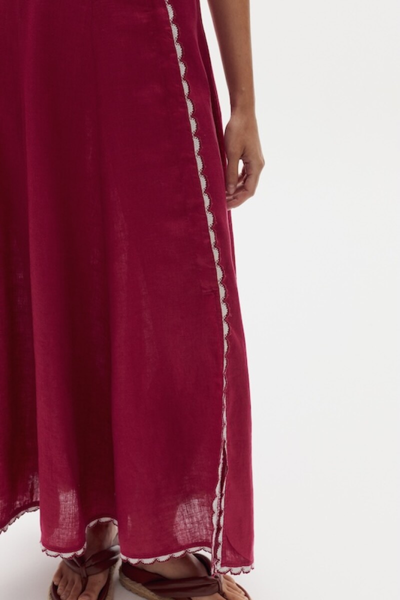Falda Tammy en Lino Cherry