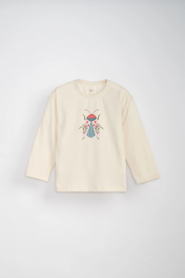 Remera estampa Beige